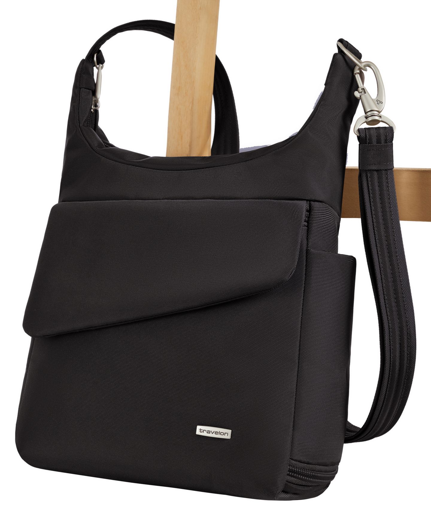 Женская сумка Travelon Anti-Theft Classic Messenger, цвет: Чёрный — фото 11