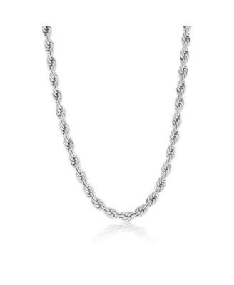 Stainless Steel, 20" Unisex Rope Chain Necklace