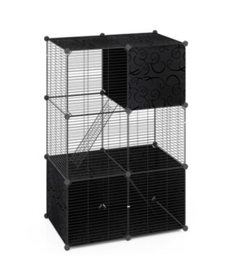 Cat Tower Multi-Level with 2-Door Condo and Hammock