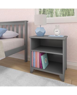 Max and Lily Classic Wood Nightstand with Shelves, Kids Bedside Table/End Table, Small Nightstand for Bedroom