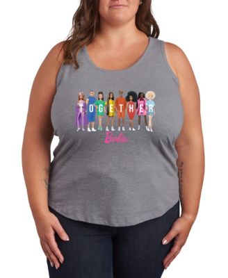 Plus Size Barbie Together Pride Racerback Graphic Tank Top