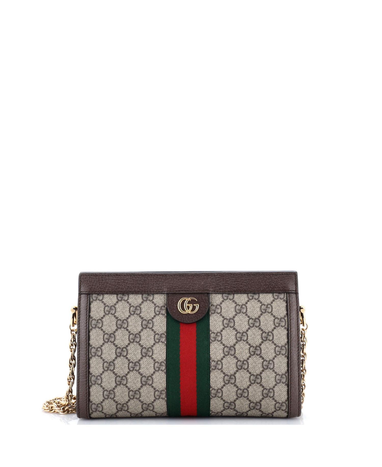 Small Ophidia Chain Shoulder Bag GG Coated Canvas
