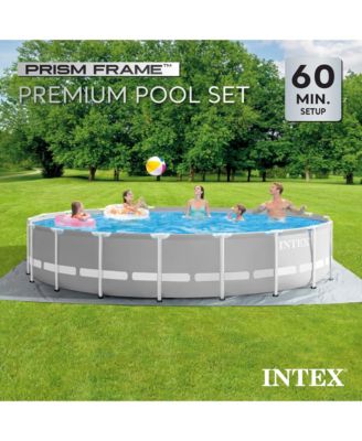 Prism Frame 20ft x 52in Above Ground Pool, Lounger Float (2 Pack) & Cooler