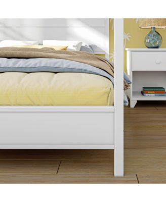 Max And Lilly Haven Canopy Bed with Square Post and Wood Headboard (Full), Blonde