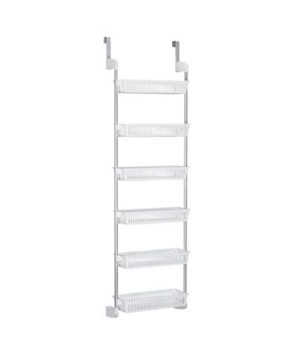 Over the Door Storage Rack, 6 Basket Door Organizer