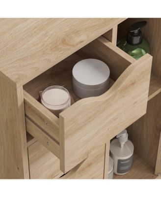 Wooden Storage Cabinet Organizer with 4 Drawers and 1 Shelf,