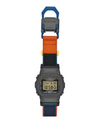 CASIO G-SHOCK NYメッツカラー G-Shock Men's Japanese Quartz Digital Black and Orange Cloth Watch
