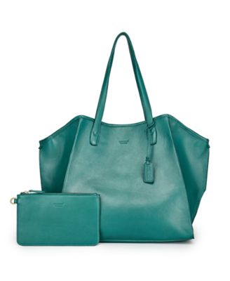 Iris Large Leather Carryall Tote Handbag