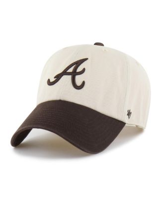 Men's Natural/Brown Atlanta Braves Two-Tone Fashion Clean Up Adjustable Hat