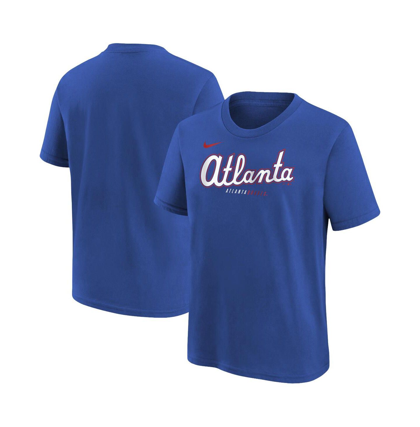 Детская футболка Nike Royal Atlanta Braves 2026 City Connect Wordmark — фото 1
