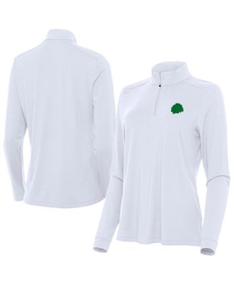 Women's White Chicago Blackhawks St. Patrick's Day Intent Quarter-Zip Performance Pullover