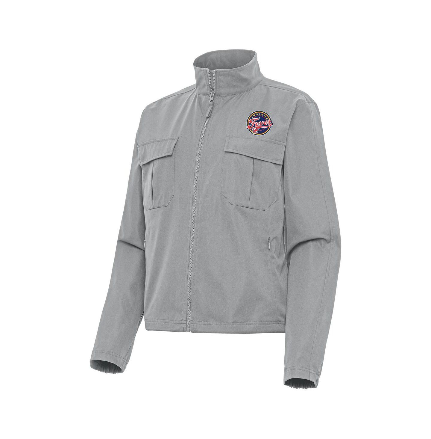 Женская куртка Antigua Gray Indiana Fever Even Par Full-Zip — фото 1