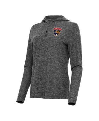 Women's Heather Black Florida Panthers Daybreak Quarter-Zip Hoodie