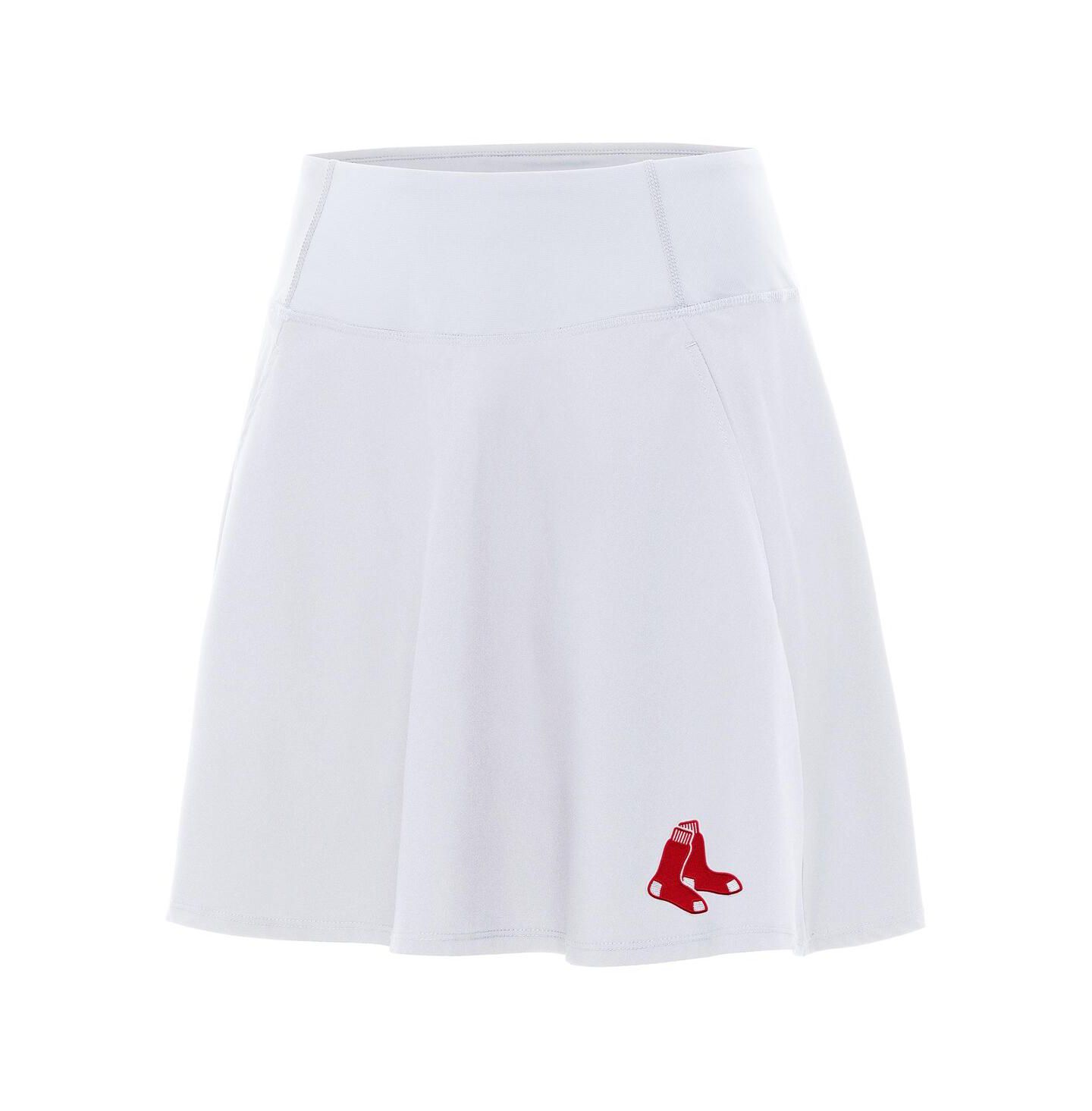 Женская юбка-шорты Antigua White Boston Red Sox Chip Skort — фото 1