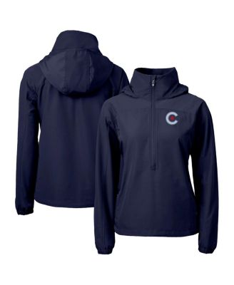 Women's Navy Chicago Cubs City Connect Charter Eco Half-Zip Anorak Jacket
