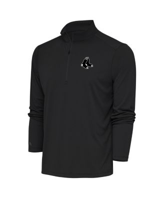 Men's Charcoal Boston Red Sox Metallic Tribute Quarter-Zip