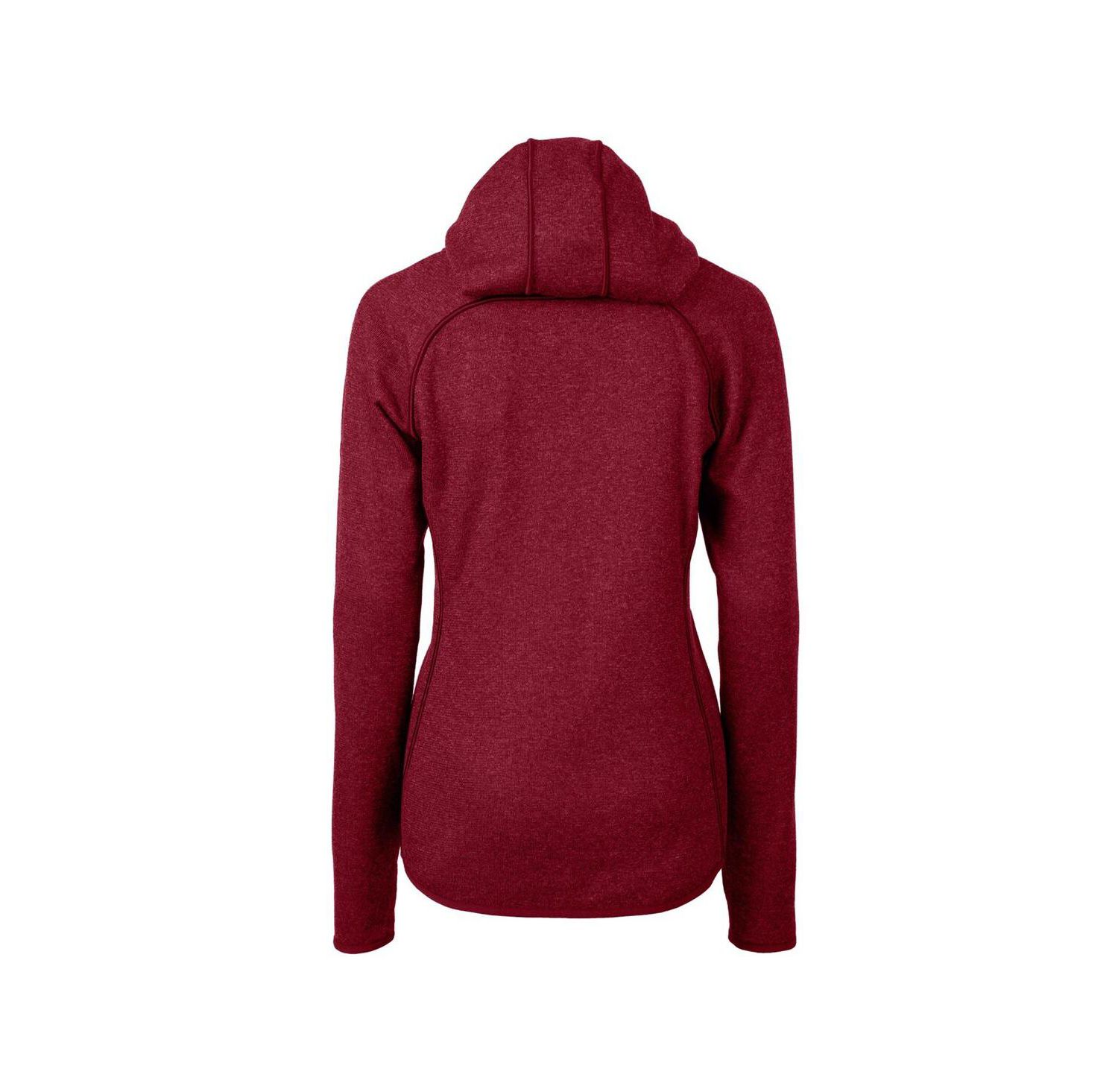 Women's Cardinal Philadelphia Phillies Americana Logo Mainsail Sweater-Knit Full-Zip Hoodie