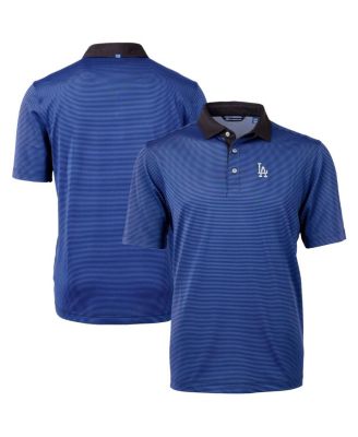 Men's Royal/Black Los Angeles Dodgers Virtue Eco Pique Micro Stripe Big & Tall Polo Shirt