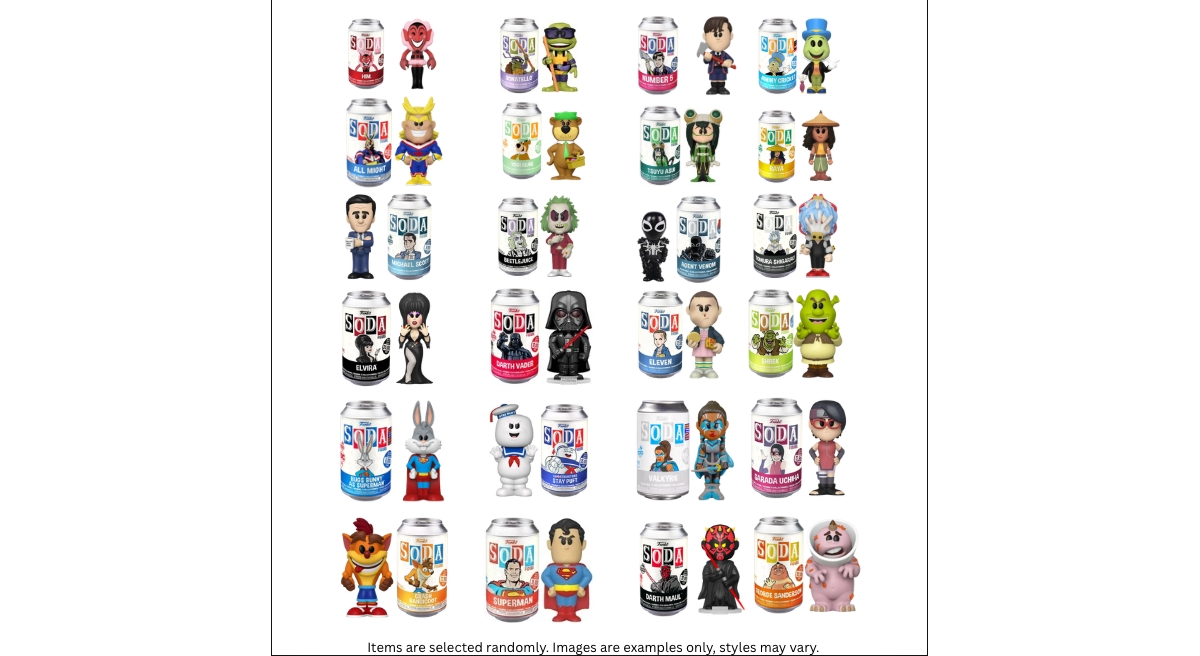 Funko Set of Surprise Mystery Soda Figure Randomly Selected