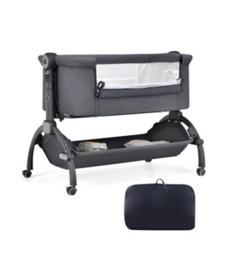 Baby Convertible 3-in-1 Bassinet with Rocking Base and Double-Lock Wheels