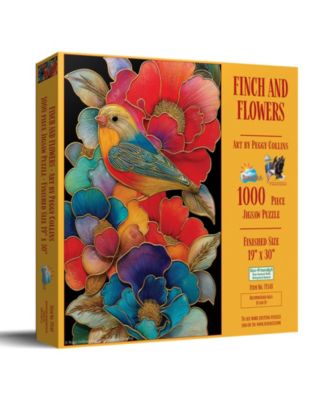 Finch and Flowers 1000 Piece Jigsaw Puzzle for Adults