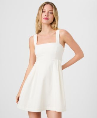 white scalloped dress Kaia White Scalloped Collar Short Dress | Women's Clothing