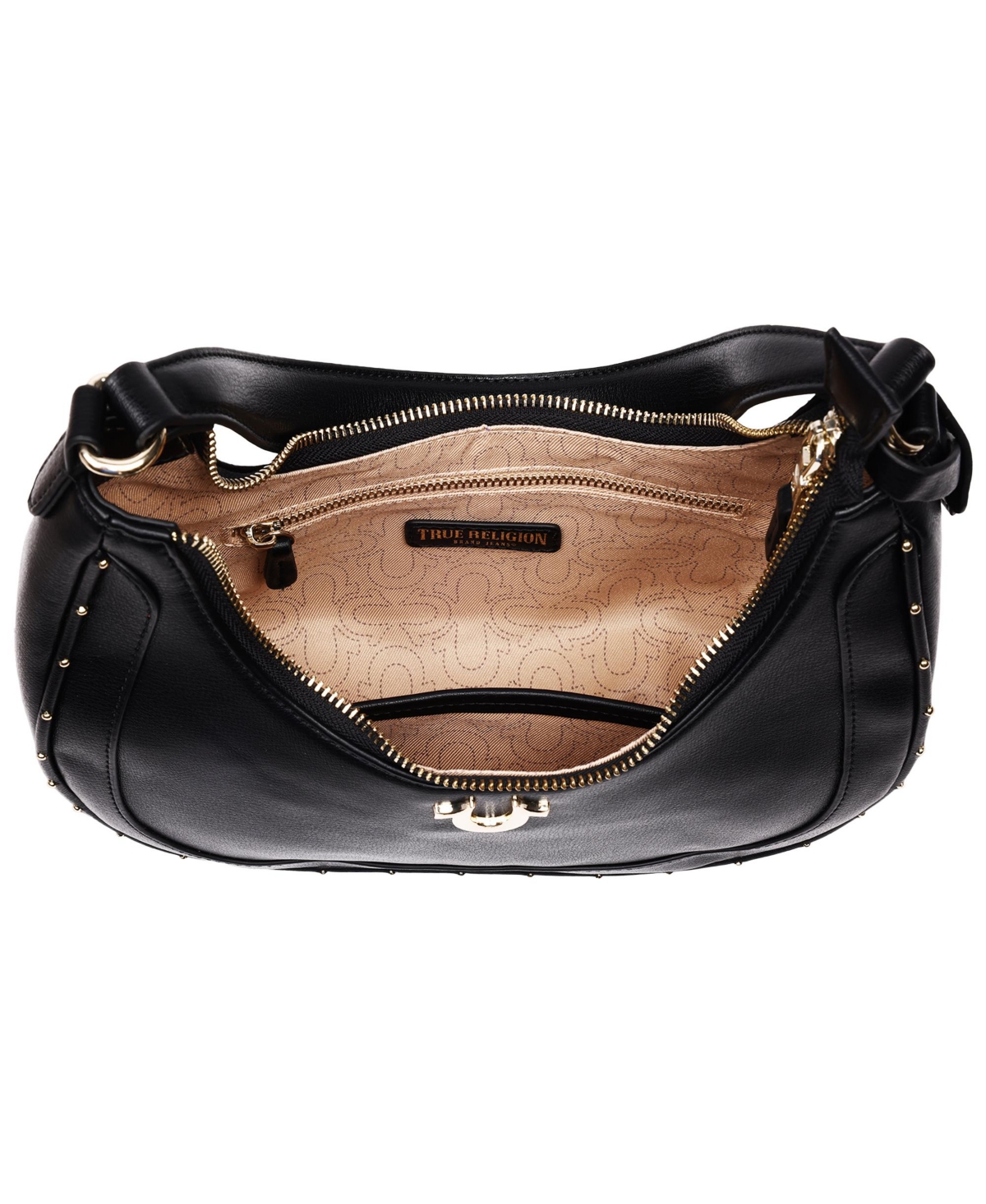 True Religion Zip Top Crescent Hobo Bag