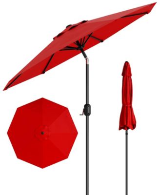 9ft Outdoor Patio Umbrella, Waterproof and UV Protected, 8 Durable Ribs, Crank and Push Button Tilt, Easy Setup, for Garden, Deck and Pool