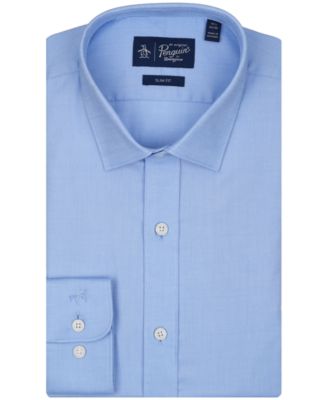 penguin slim fit dress shirt PENGUIN Everglade Green Long Sleeve Slim Fit Dress Shirt NEW 15-1/2 32/33
