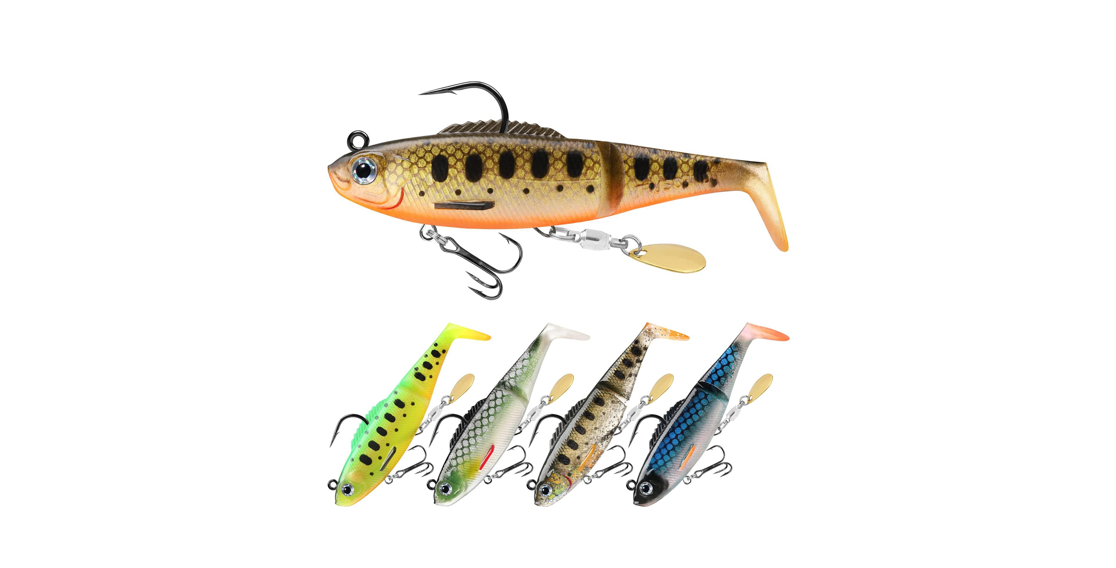 Gnuadz Easy Catch Pre-rigged Soft Swimbaits Vibrating Action Bass Fishing Lures