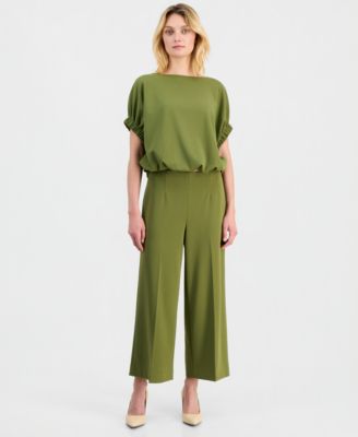 Women's High-Rise Cropped Wide-Leg Pants