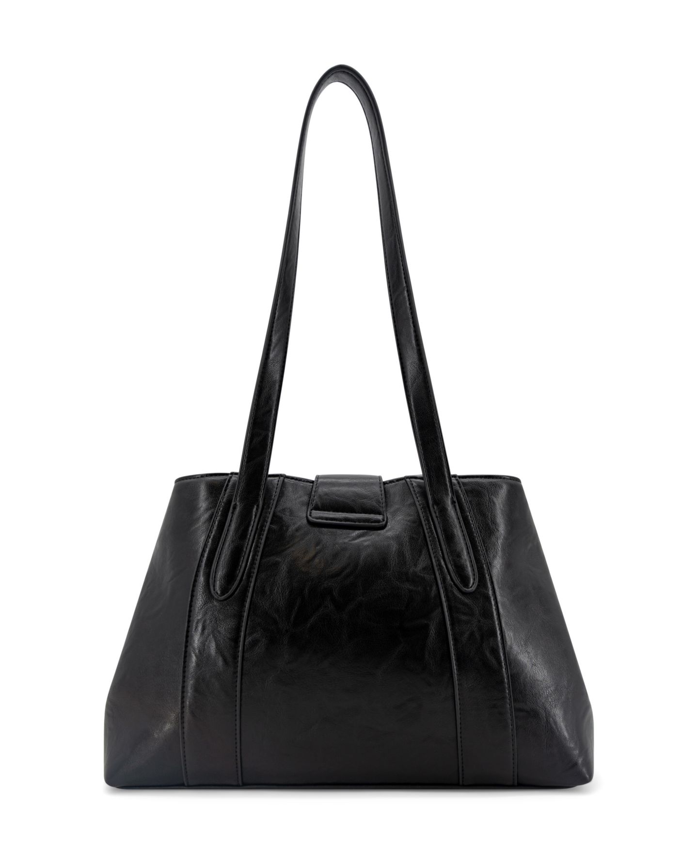 Женская сумка LIKE DREAMS Fiora Signature Lock Medium Satchel Handbag, цвет: Чёрный — фото 2