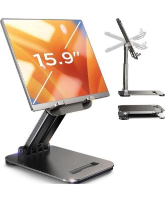 Adjustable iPad Stand for Desk, Aluminum Tablet Holder with Angle Adjustment, Foldable Design, Compatible with iPad, Tablet, Kindle
