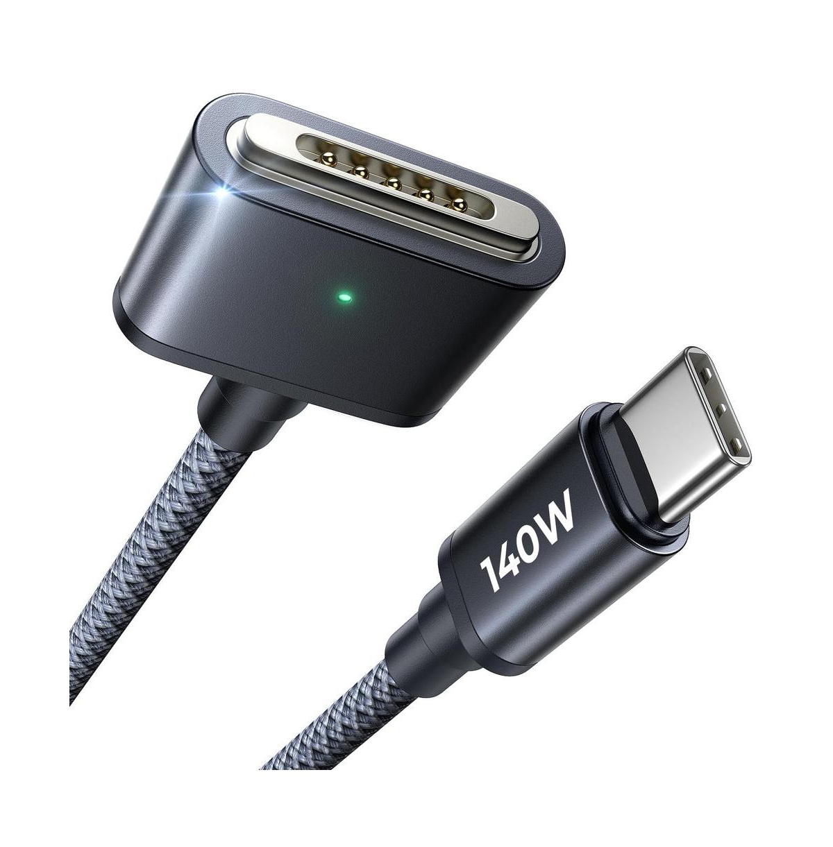 Lisen Usb-c to Magnetic 3 Braided 3.3 ft Cable for MacBook - Dark Blue