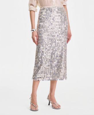Women's Sequin Midi Skirt