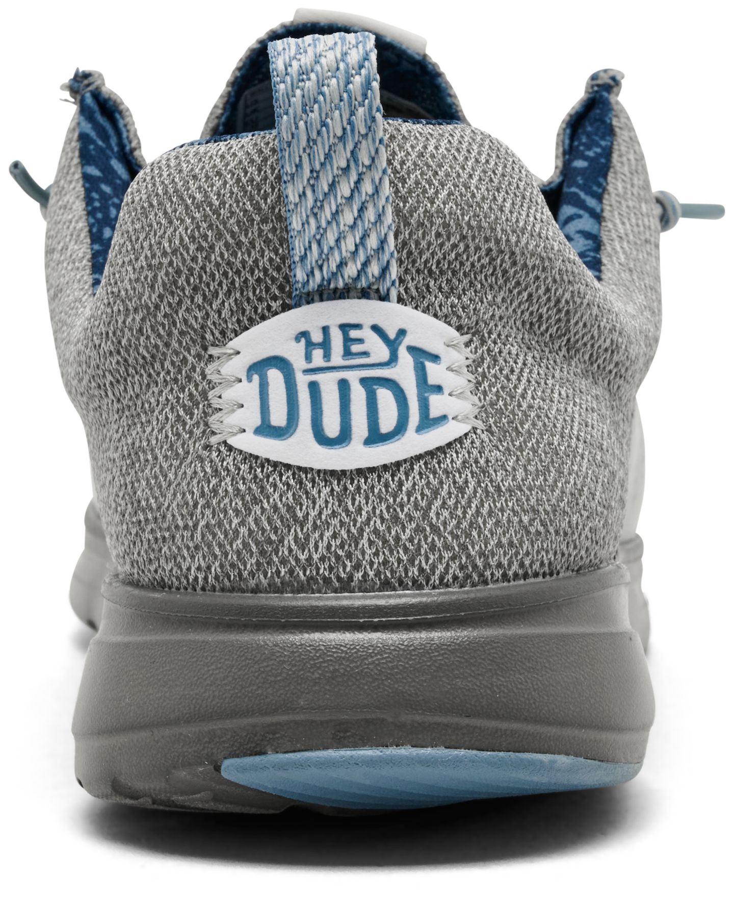 Мужские сетчатые мокасины-слипоны Hey Dude Wally Hey2O, цвет: Серый / Синий — фото 4