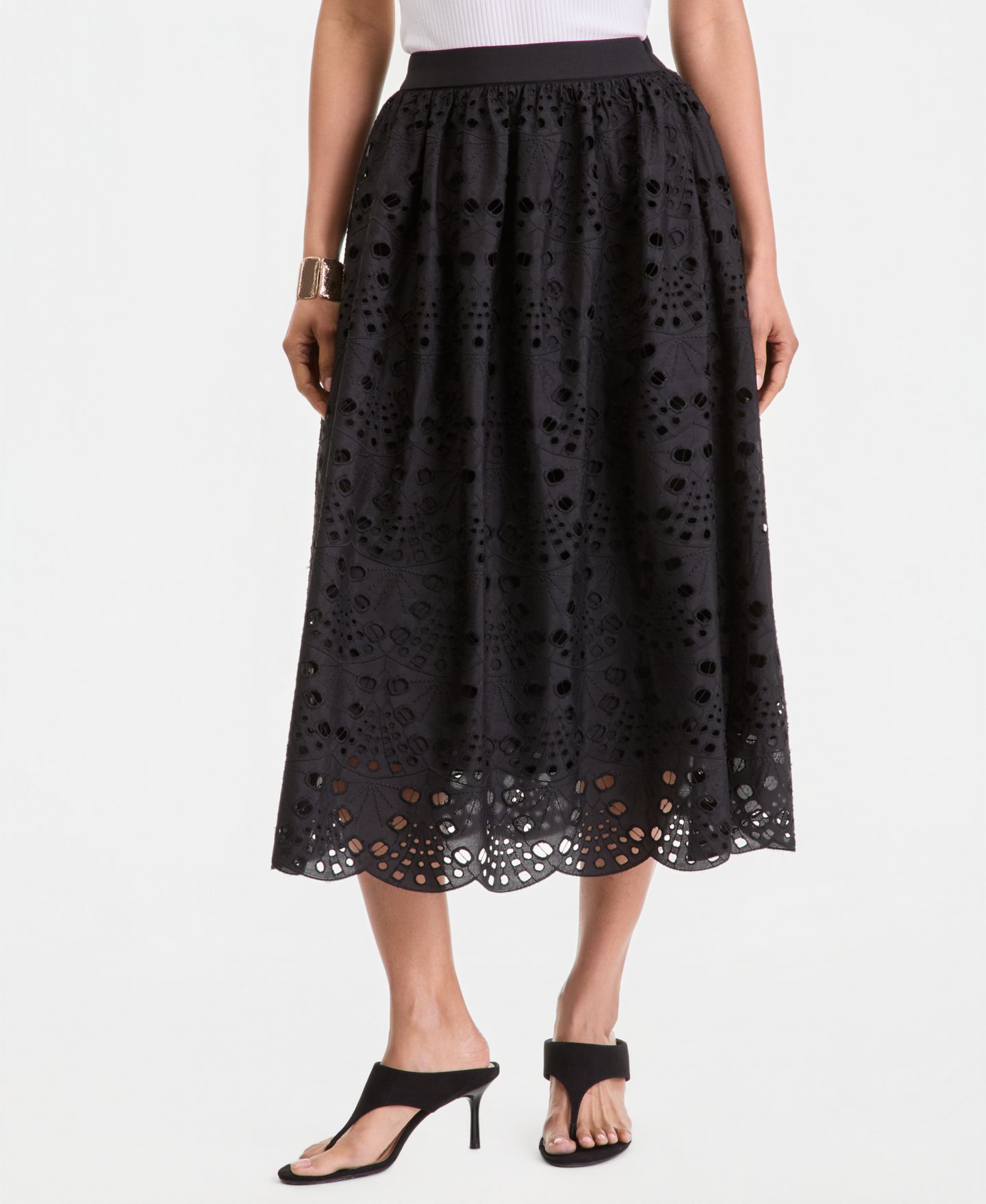 Женская юбка I.N.C. International Concepts Eyelet Midi — фото 1