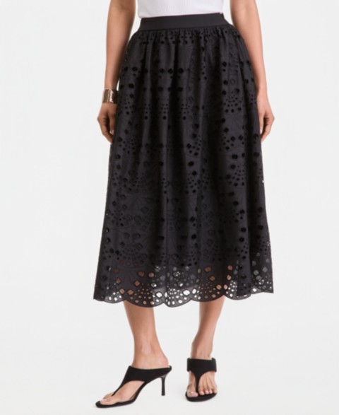 Женские юбки I.N.C. International Concepts Women's Eyelet Midi Skirt