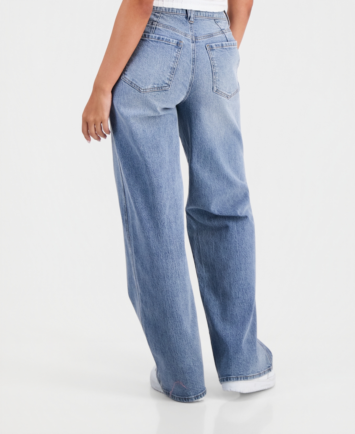 Celebrity Pink Juniors' High Rise Baggy Wide-Leg Curvy Jeans