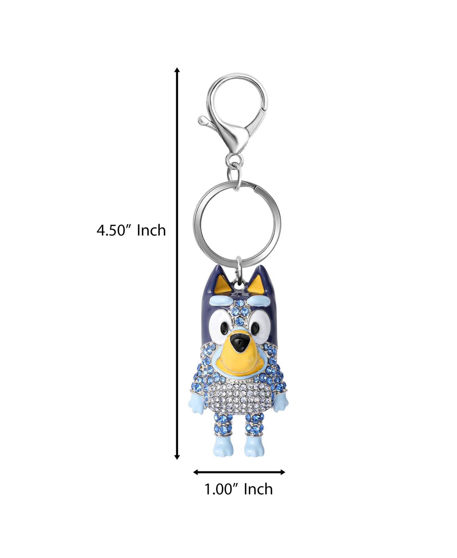 Bag Charm Pave Crystal, Official License Charm Keychain with Lobster Clip