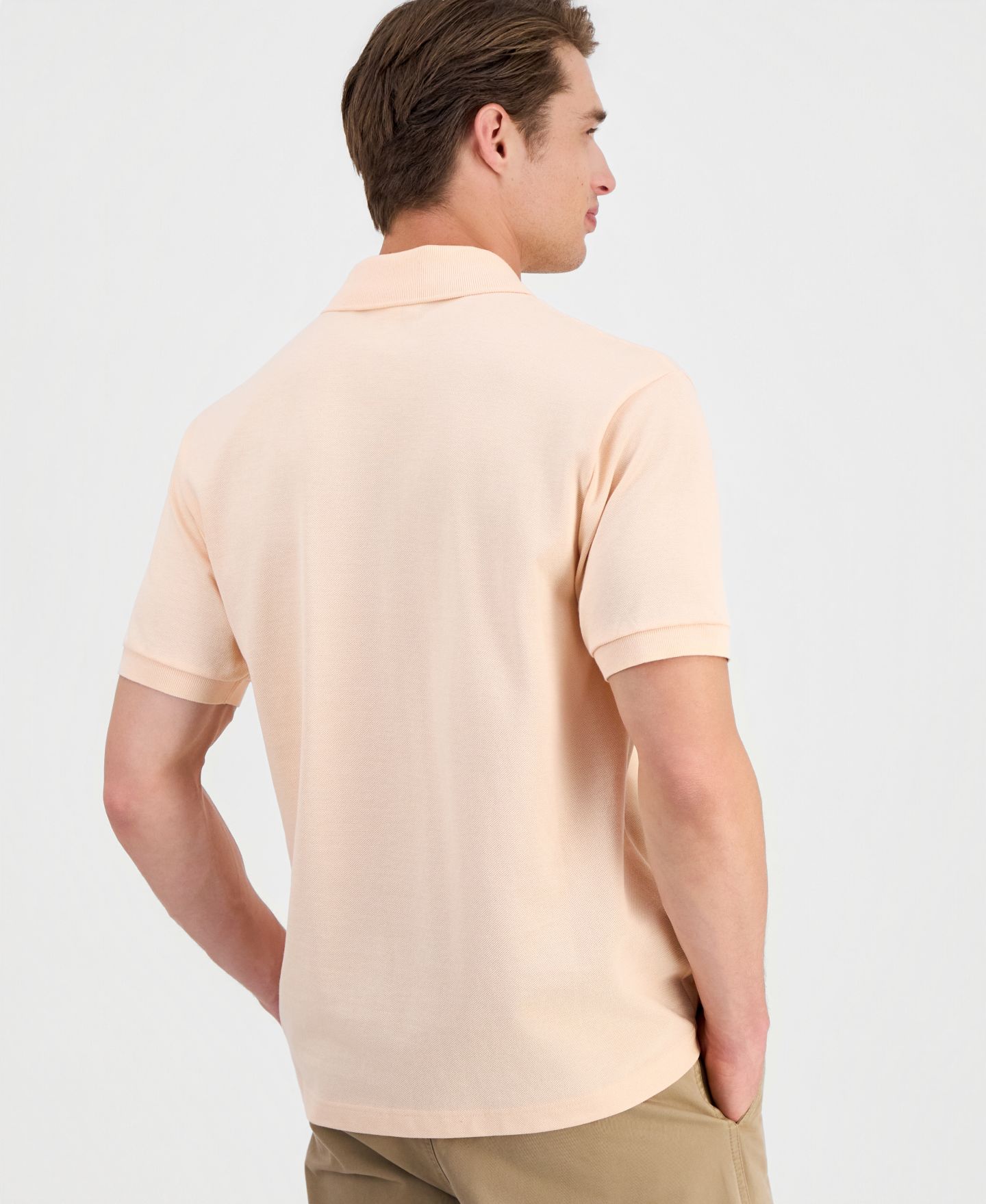 Мужское поло Lacoste Classic-Fit Printed Polo Shirt, цвет: Тёмно-синий — фото 6