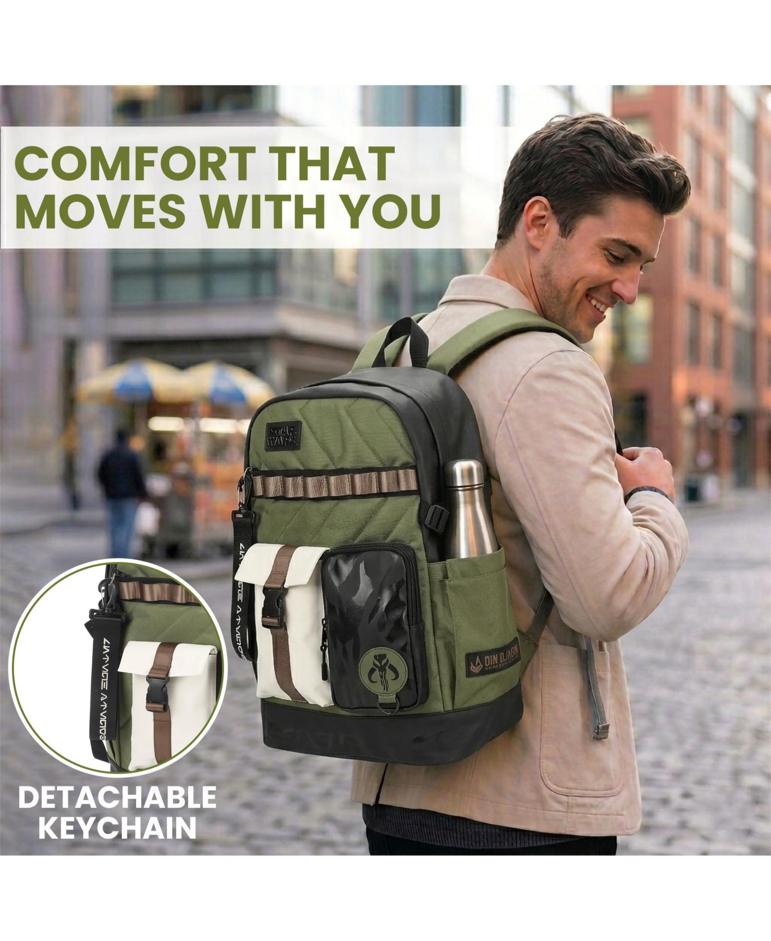 Star Wars The Mandalorian Green 18.5" Backpack