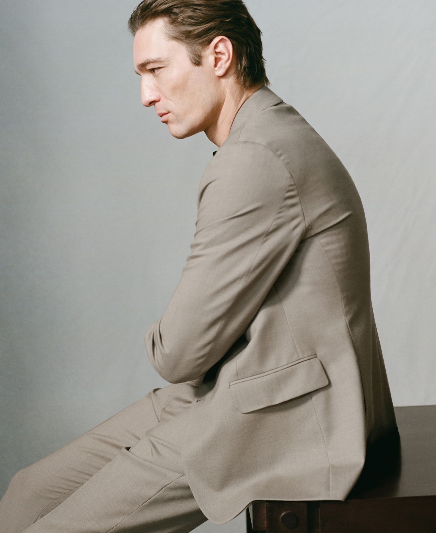 Мужской пиджак MANGO Turin Suit Blazer, цвет: Средний коричневый — фото 6
