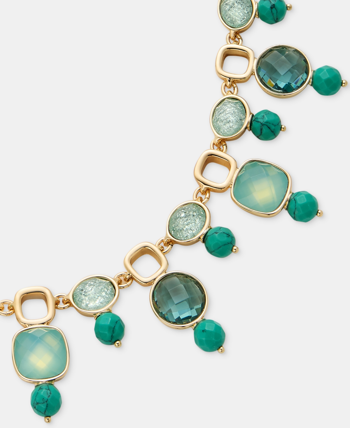 Anne Klein Stone Beaded Statement Necklace, 16" + 3" extender