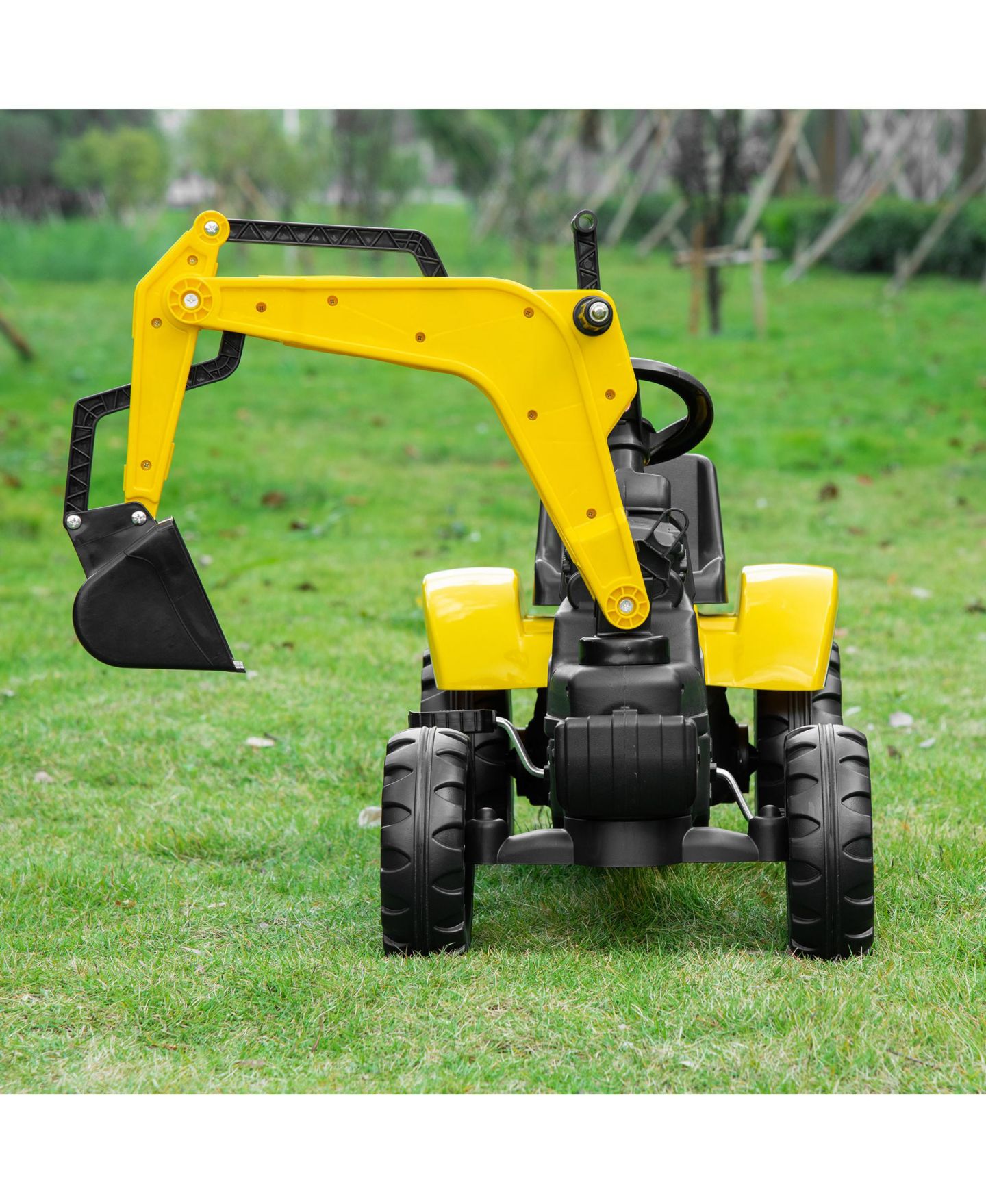 Детская игрушка Aosom Ride-On Construction with Controllable Digging Bucket, Ages 3+, цвет: Жёлтый — фото 4