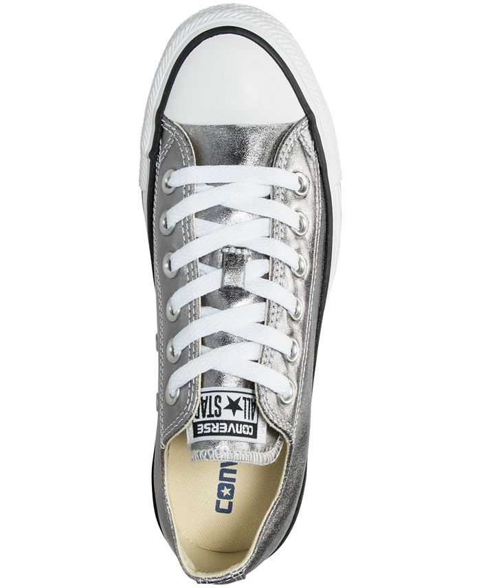 Converse Women's Chuck Taylor Ox Metallic Leather Casual Sneakers from ...
