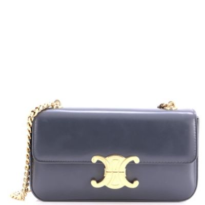 Small Triomphe Chain Shoulder Bag Leather