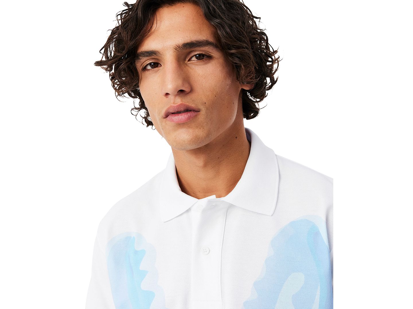 Мужское поло Lacoste Cotton Classic-Fit Printed Pique Polo Shirt, цвет: Белый — фото 3