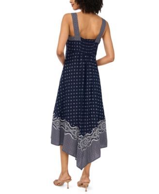 casual mid length dresses for women PRETTYGARDEN Women's Casual Midi Dresses Square Neck Short Sleeve Smoc