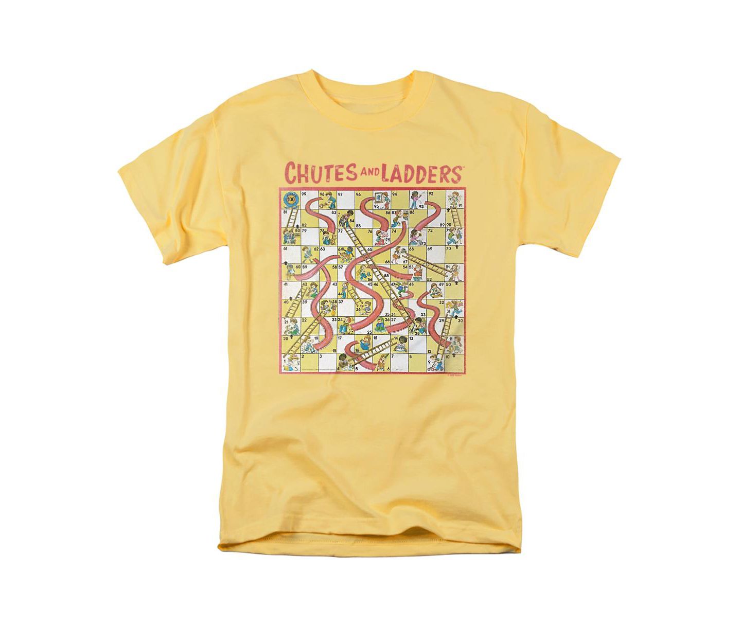 Мужская футболка Hasbro+ + Chutes And Ladders 79 Game Board, цвет: Banana — фото 1